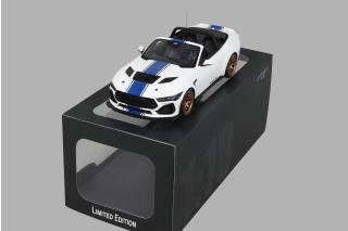 FORD SHELBY MUSTANG SUPERSNAKE WHITE 2025 GT Spirit 1:18 Resinemodell (Türen, Motorhaube... nicht zu öffnen!)